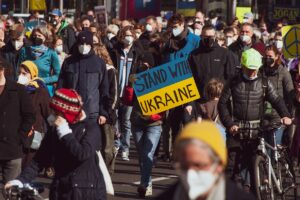 Demonstration för Ukraina